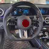 Volante de fibra de carbono personalizado AMG para Mercedes-Benz 2022-2024 para Clase C, CLA, CLS, E, G, GLA, GLB, GLE, GT, S