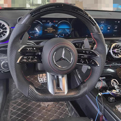 2022-2024 Mercedes-Benz AMG Custom Carbon Fiber Steering Wheel for C, CLA, CLS, E, G, GLA, GLB, GLE, GT, S-Class