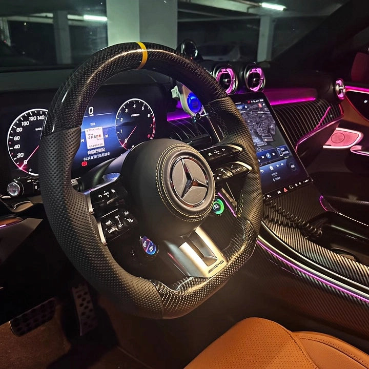 2022-2024 Mercedes-Benz AMG Custom Carbon Fiber Steering Wheel for C, CLA, CLS, E, G, GLA, GLB, GLE, GT, S-Class