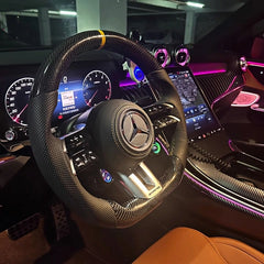 2022-2024 Mercedes-Benz AMG Custom Carbon Fiber Steering Wheel for C, CLA, CLS, E, G, GLA, GLB, GLE, GT, S-Class